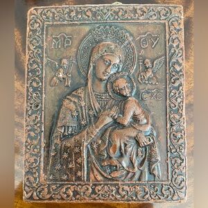 Vintage Religious Icon Plaque